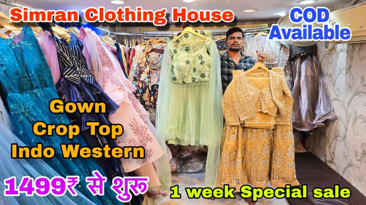 Simran Clothing House Gown Crop Top Indowestern Dhamaka Sale😍
