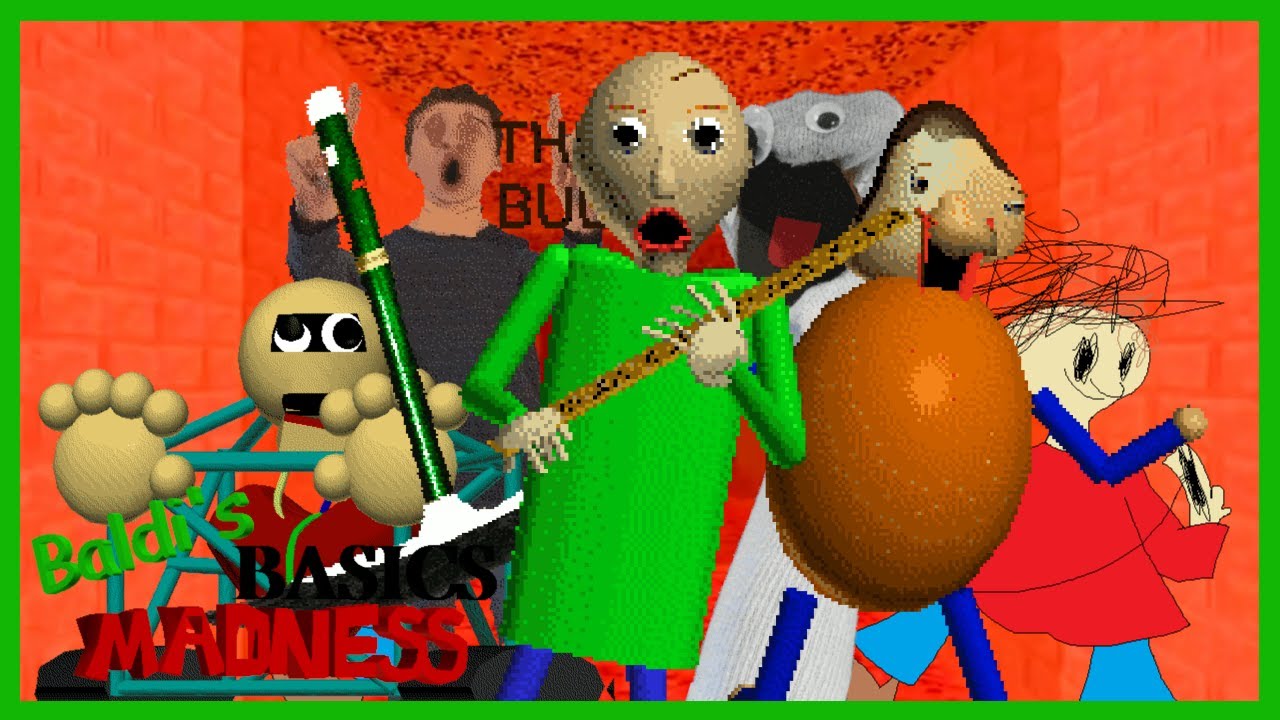 Baldi's Basics Madness V1 - 'ROUGH ESCAPE' GAMEPLAY