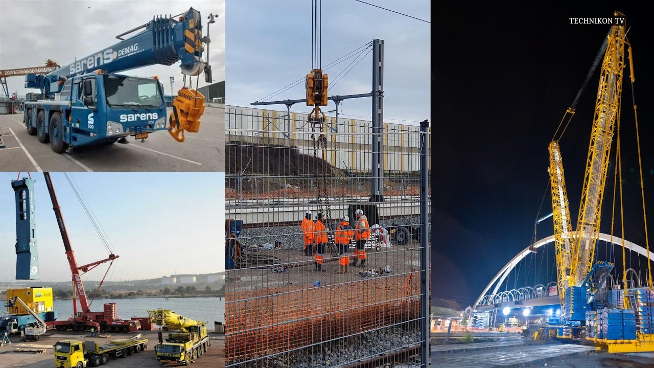 SARENS GEANT CRANE DOING WORK AT NEW TRAIN STATION SITE   PARIS