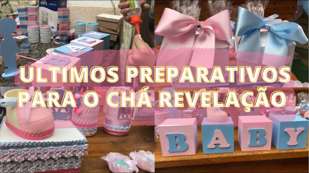 ÚLTIMOS PREPARATIVOS PARA O CHÁ REVELAÇÃO | PASSO A PASSO DOS PERSONALIZADOS DE LUXO!✨👦👧
