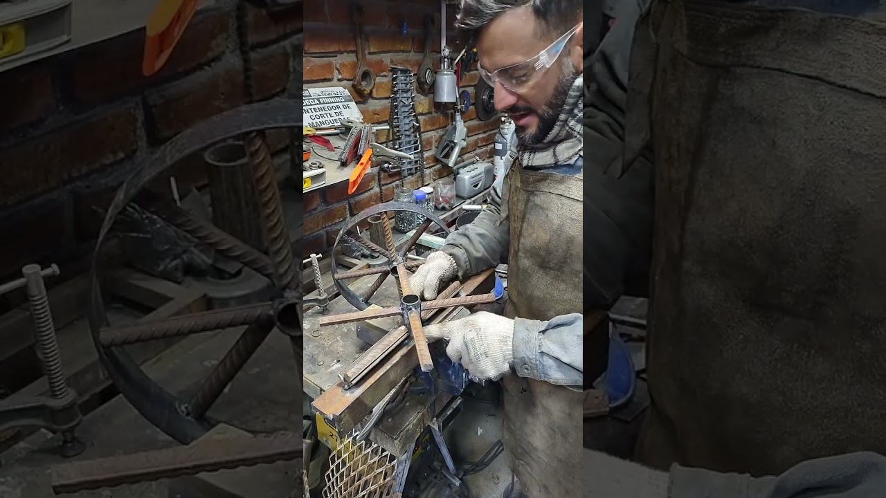 Cómo hacer ruedas de hierro, para fogonero o mueble... Video NRO. 3