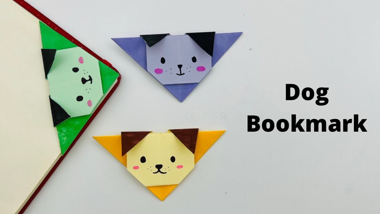 DIY Paper DOG Corner Bookmark!!! Paper Crafts For School / Origami DOG Bookmark / Paper Craft