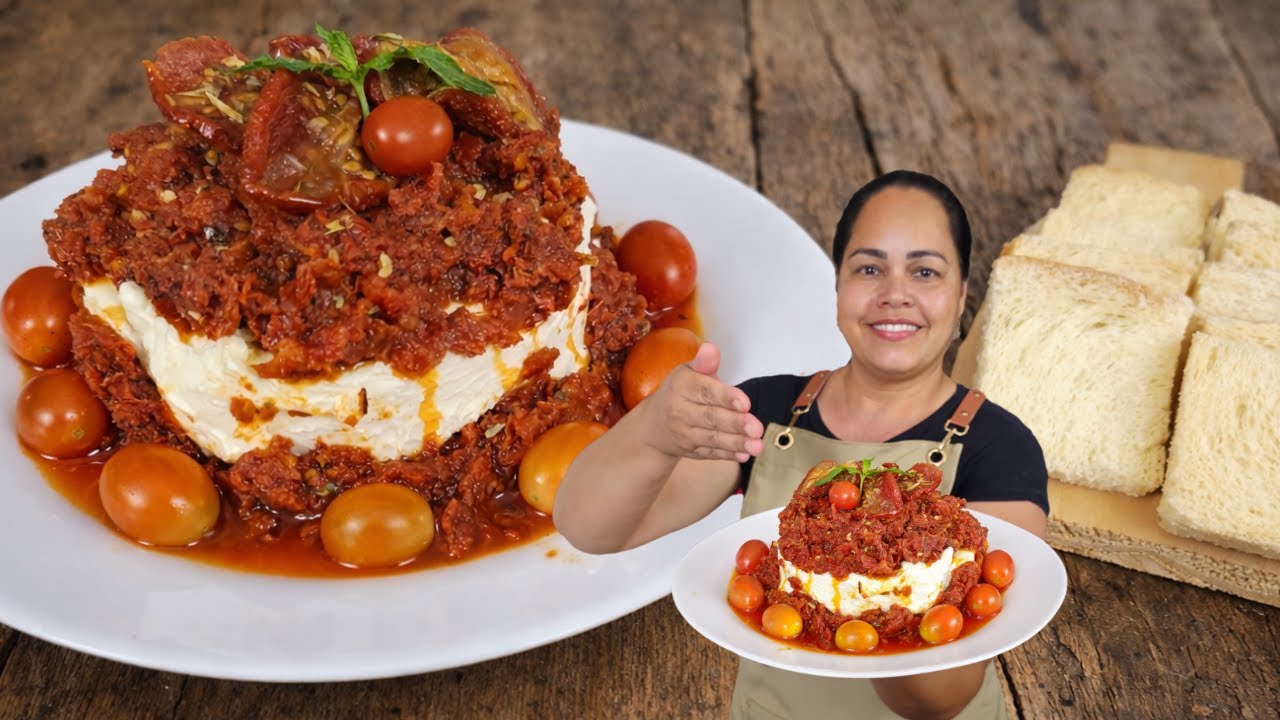 TERRINE DE TOMATE SECO - MUITO FÁCIL DE FAZER! - Priscila Pinho 
