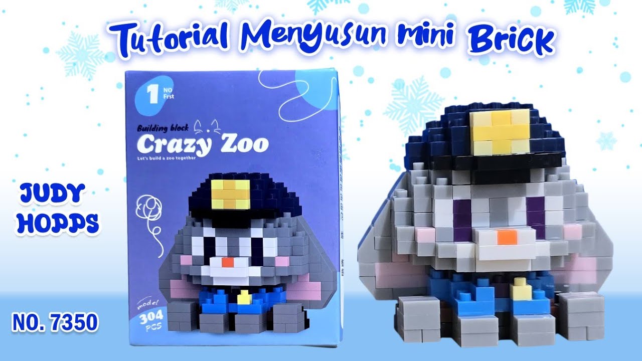 TUTORIAL VIRAL MINI LEGO BRICKS NANO BLOCKS CRAZY ZOO SERIES NO. 7350 JUDY HOPPS