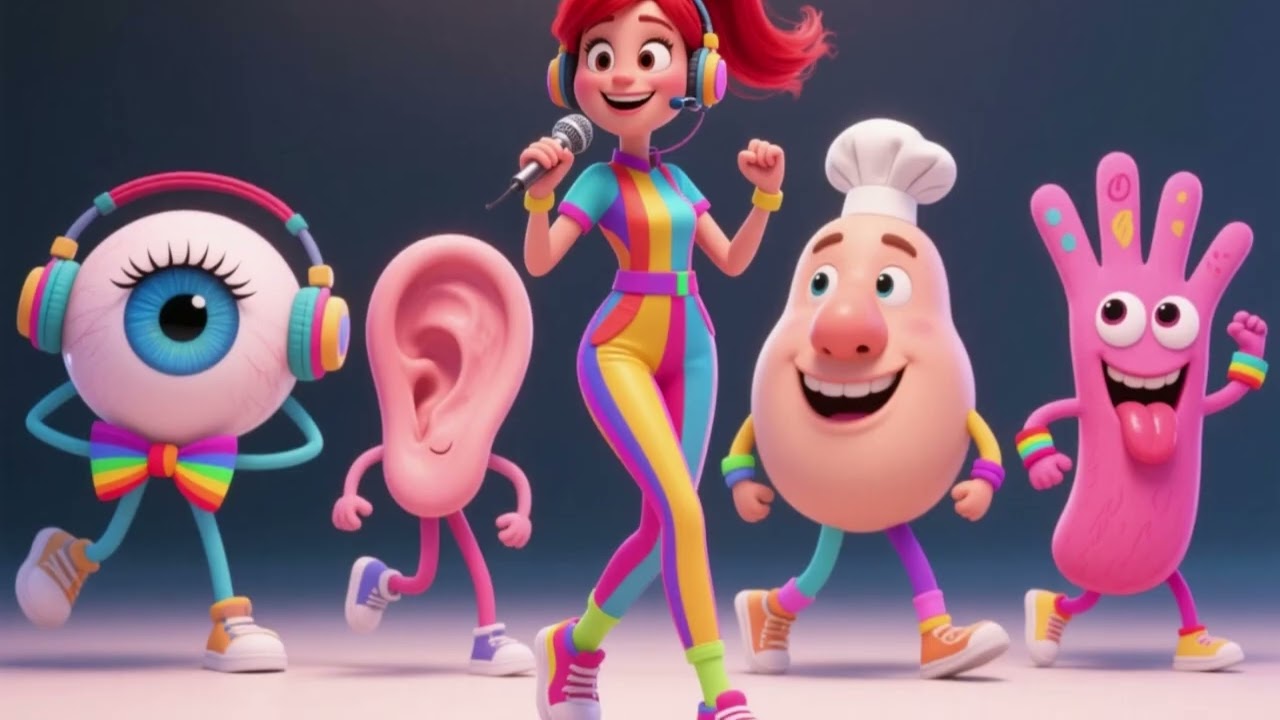 O Baile dos Sentidos! 👀 (Como eu Sinto o Mundo) #kidsvideo #sentidos #educativo #animada #bebes