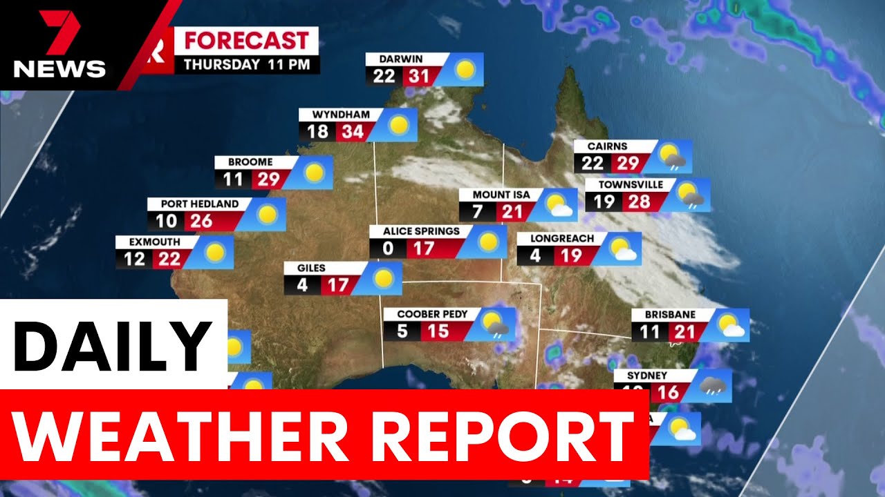 Australia's weather outlook for the day | 7NEWS