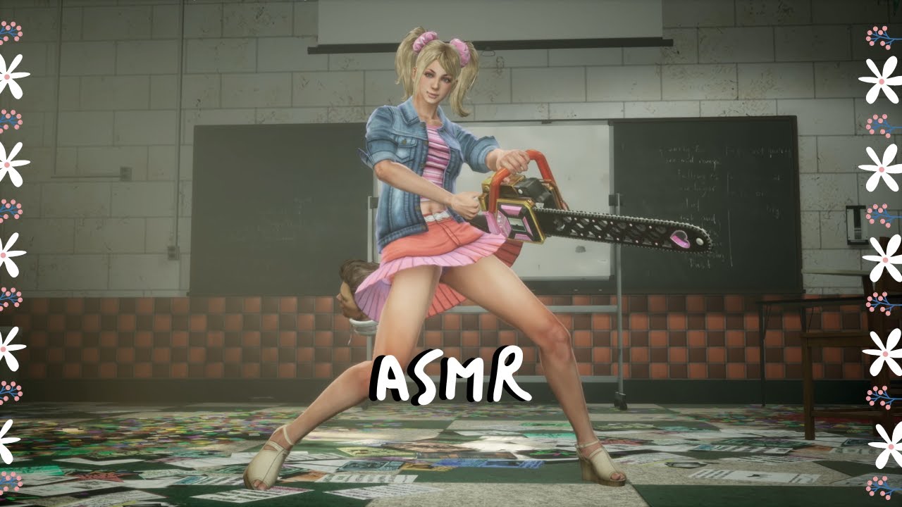 killing zombies, getting hard and eating lollipops | Lollipop Chainsaw RePOP ASMR
