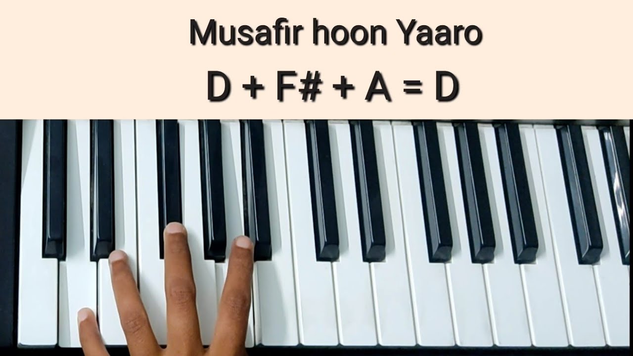 Musafir Hoon Yaaro Tutorial(Chords+Melody) | Parichay | Keyboard