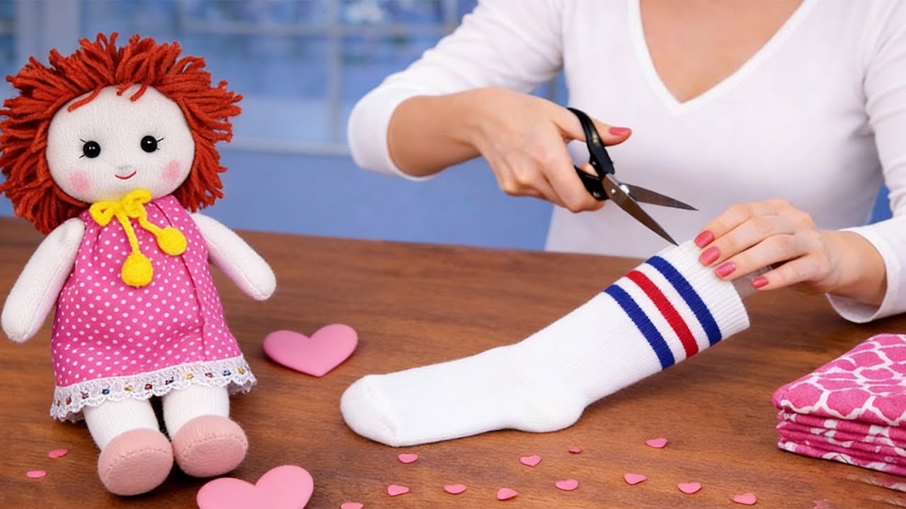Куклы из носков 🧦 Кукла из носка без выкройки и швейной машинки!