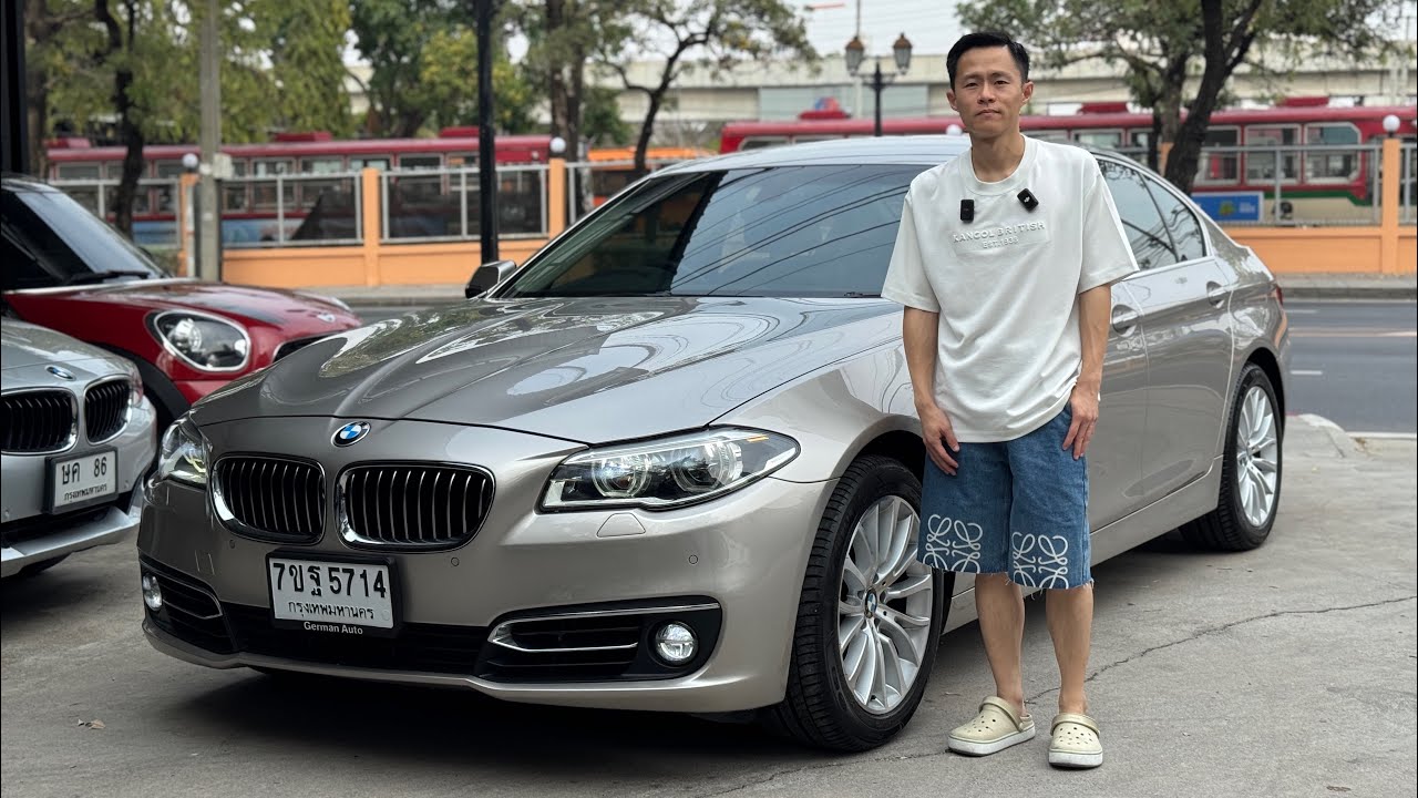 🚘BMW SERIES5 525d LUXURY LCI F10 2015 สีน้ำตาล ดีเซล✅ราคา 629,000 บาท🛣️ไมล์ 130,000 กม.