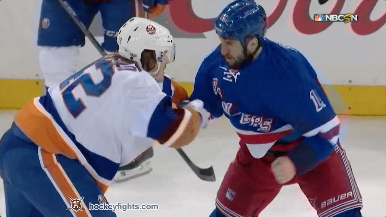 Scott Mayfield vs Tanner Glass Mar 22, 2017
