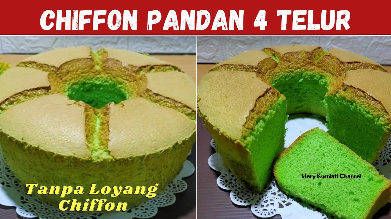 Resep Chiffon Cake Pandan 4 Telur