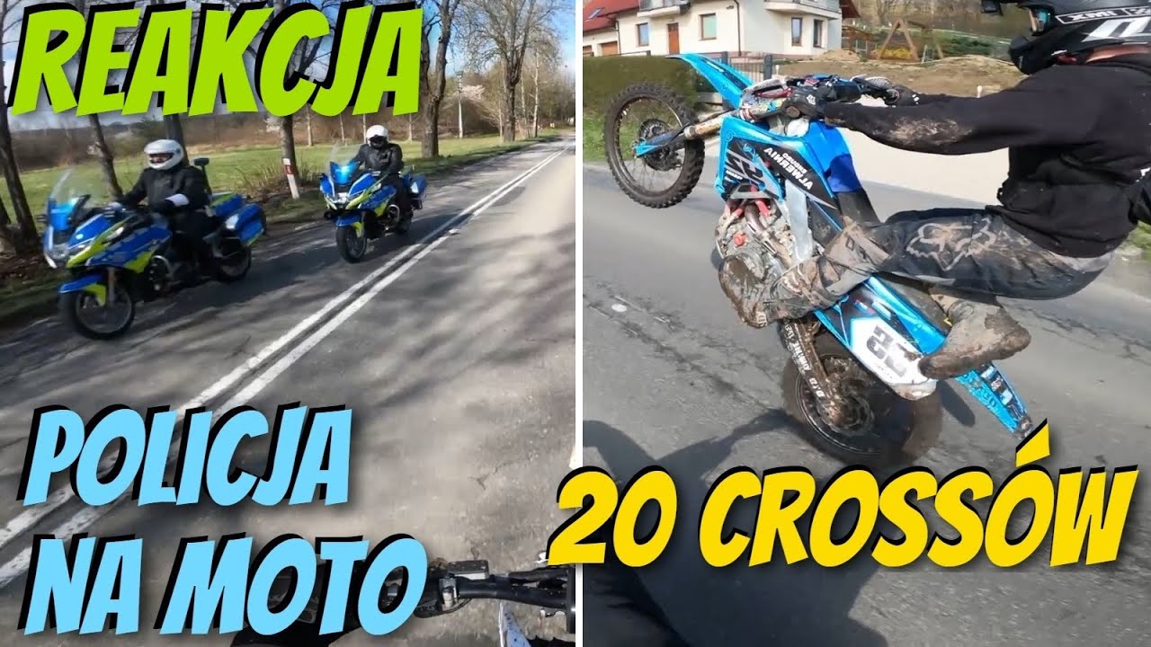 Policja na motocyklach VS 20 cross&oacute;w - Otwarcie sezonu ! Odwiedziny u Enduro Alwernia