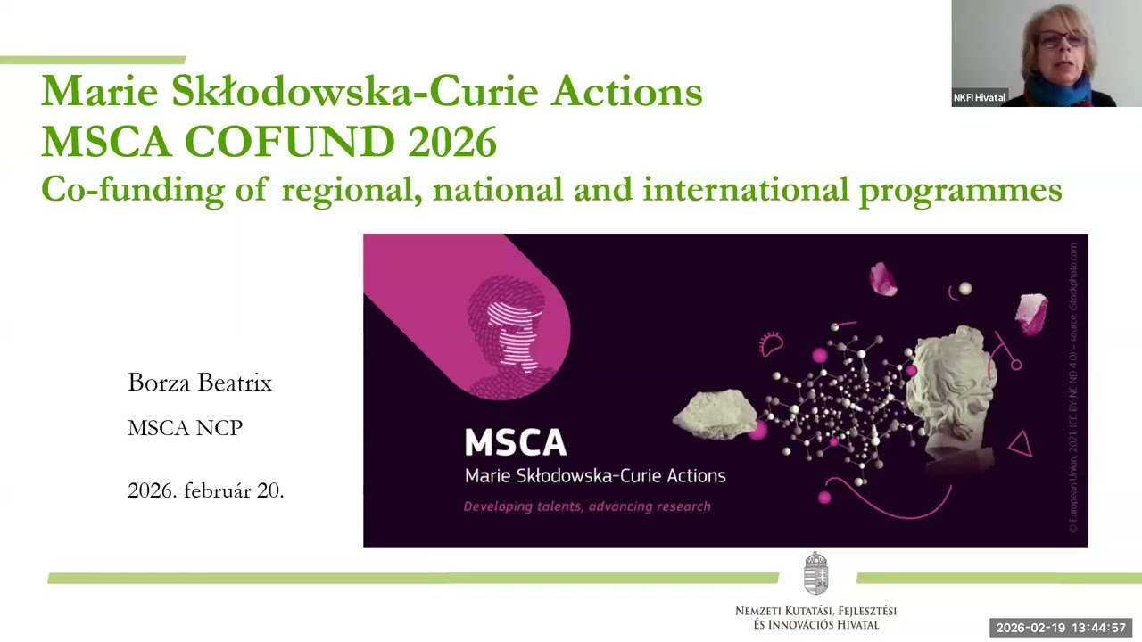 HorizontPéntek10 - Marie Skłodowska-Curie Actions COFUND 2026. évi felhívás