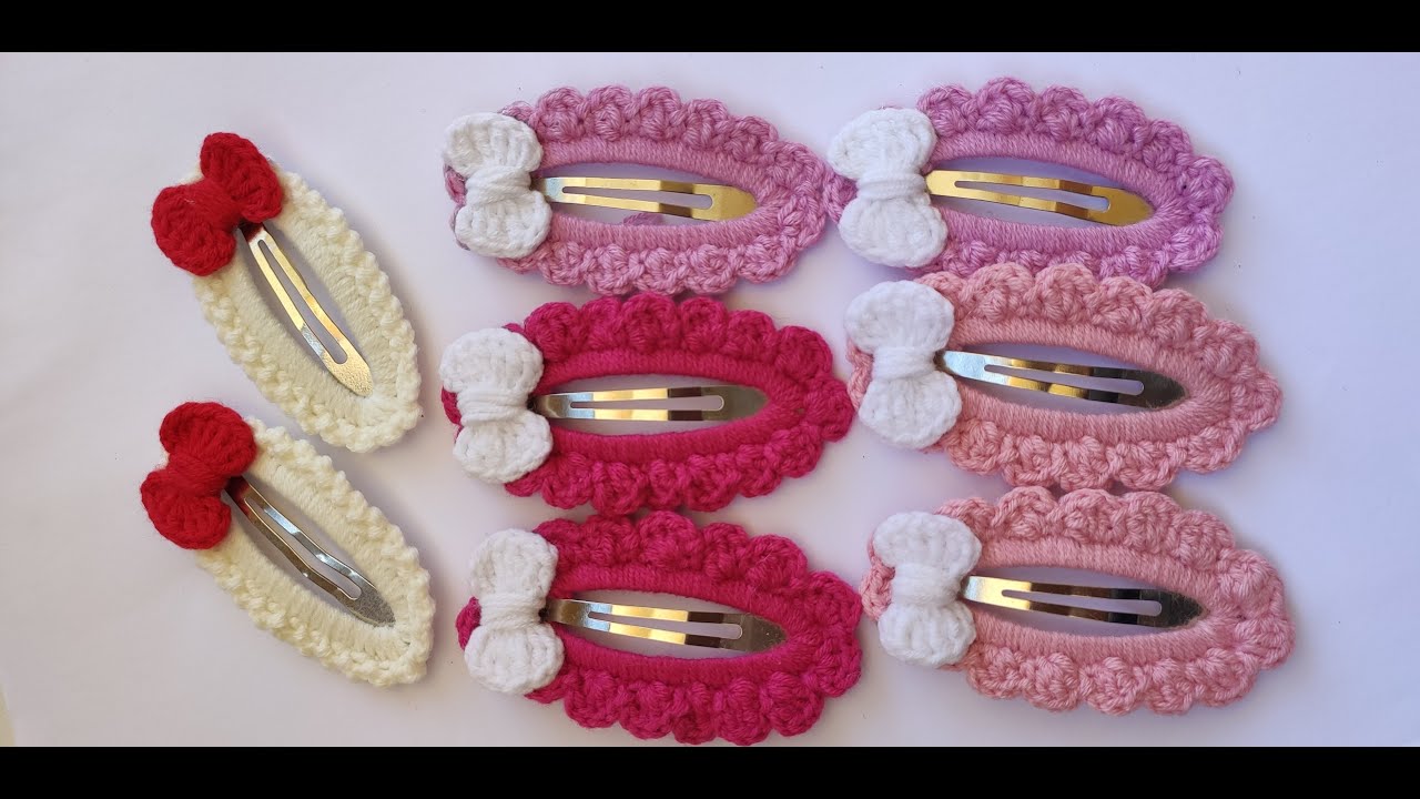 Örgü Çıt Çıt Fırfırlı Toka Yapımı /Fiyonk Toka Yapımı /Örgü Toka / Handmade