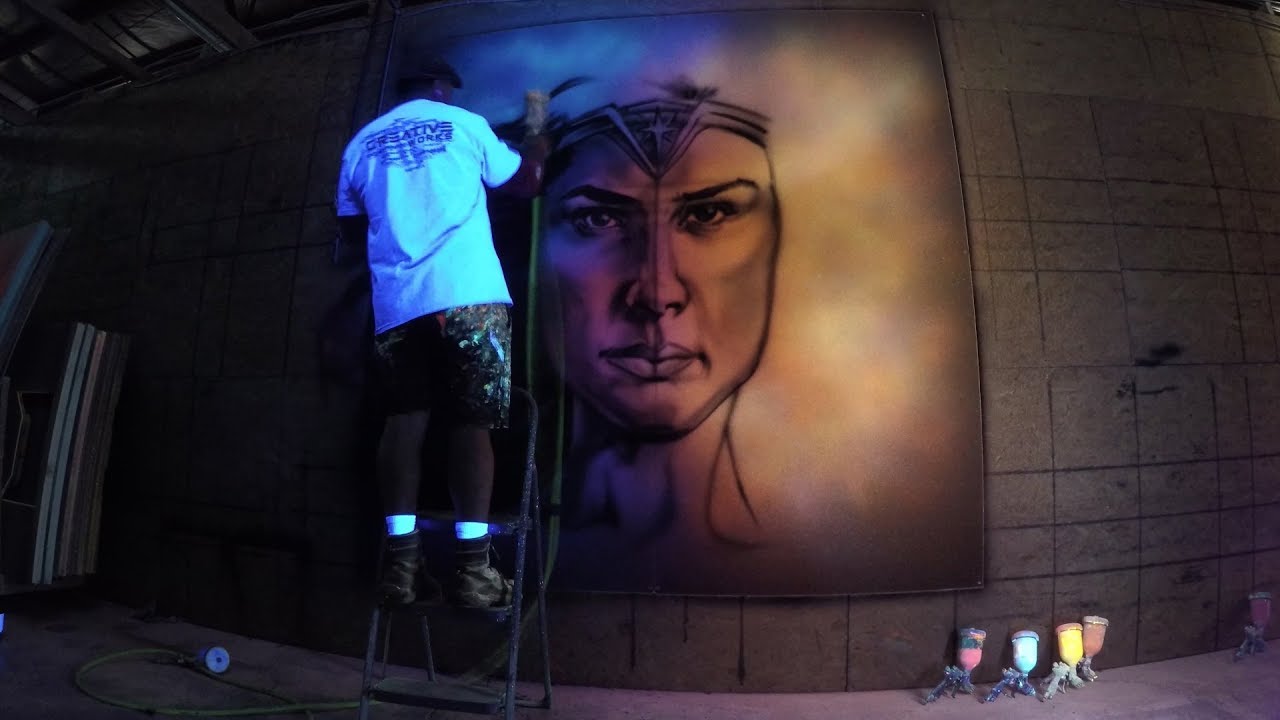 Wonder Woman Time Lapse Mural - We Are Creative Works [Episode 3]