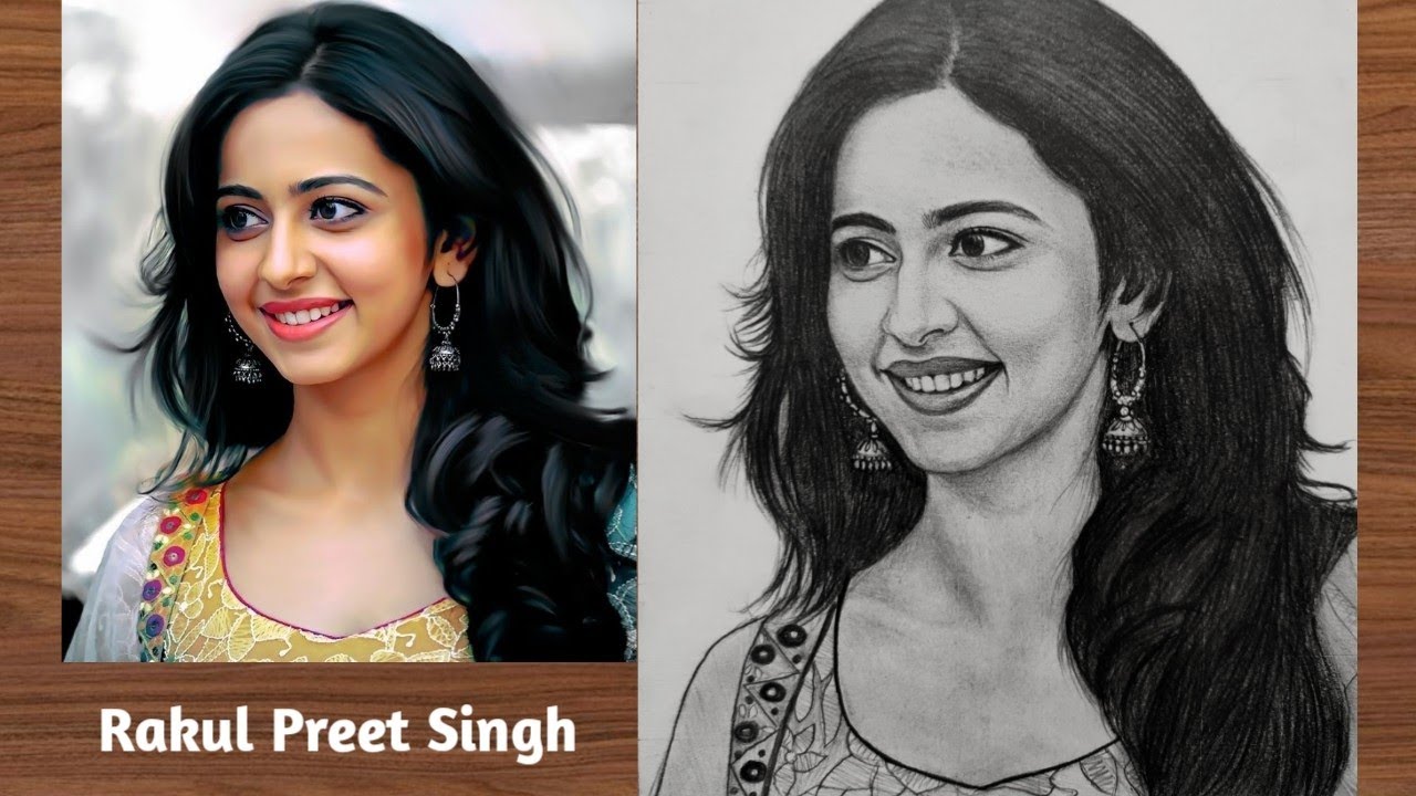 How to draw Rakul Preet Singh (Part- 2)//Portraits