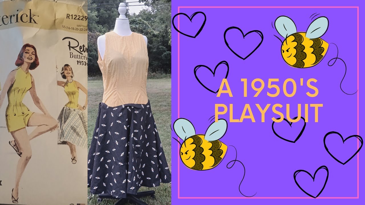 First Time Sewing Butterick R12229 | Wins, Mistakes & Final Thoughts: A 1950's Playsuit