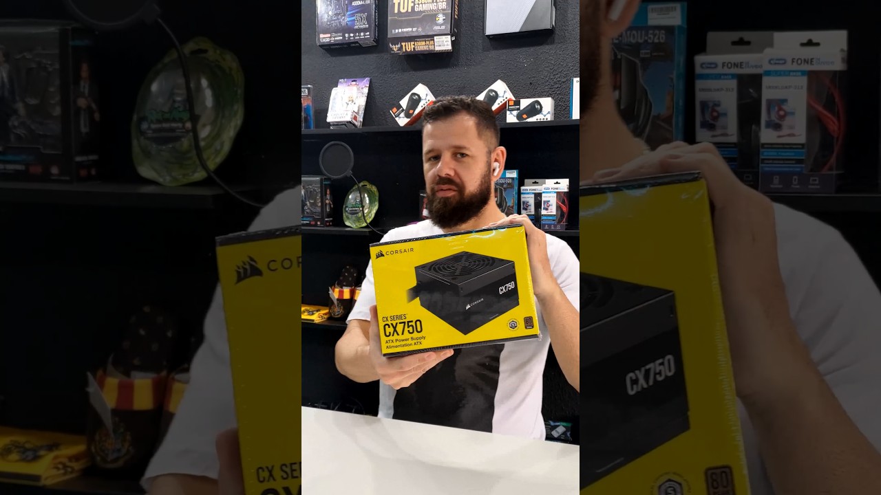 Fonte ATX Corsair CX750 #unboxing #pcgamer #hardware #setupreview #tecnologia #gamer #corsair #atx