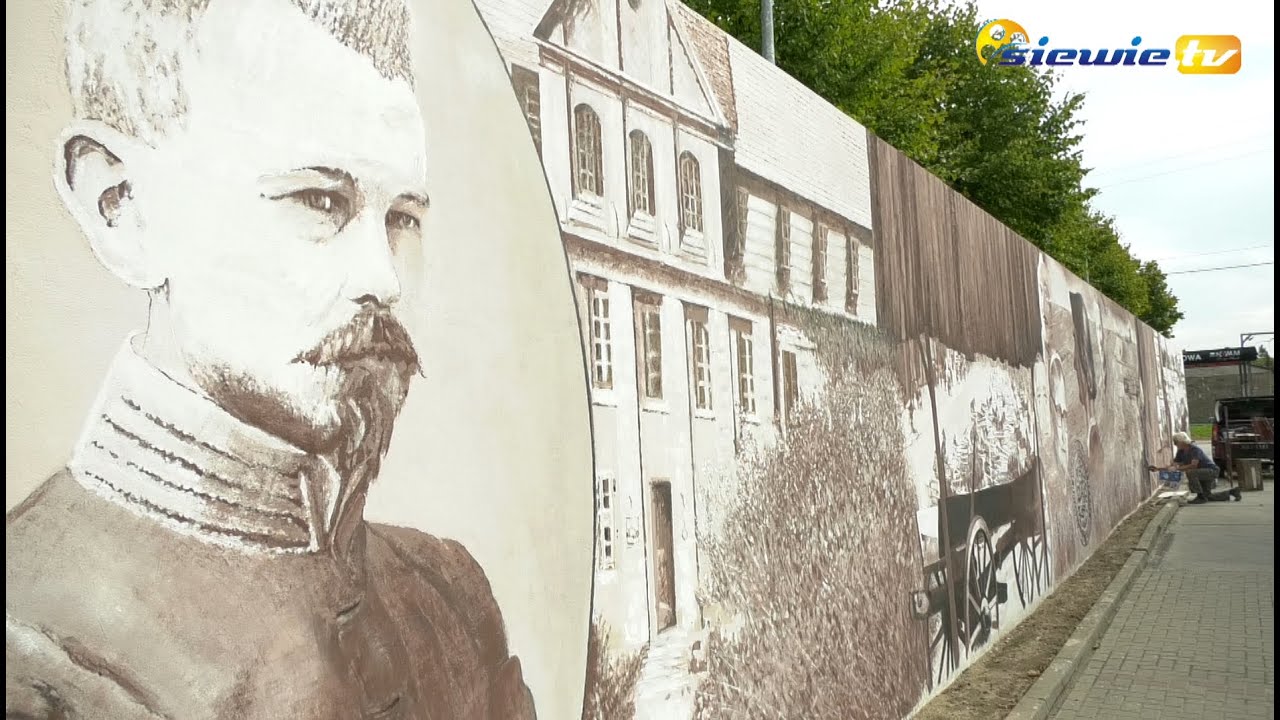MURAL WIELKICH POSTACI W MAŁYM MIASTECZKU W WARCIE - siewie.tv