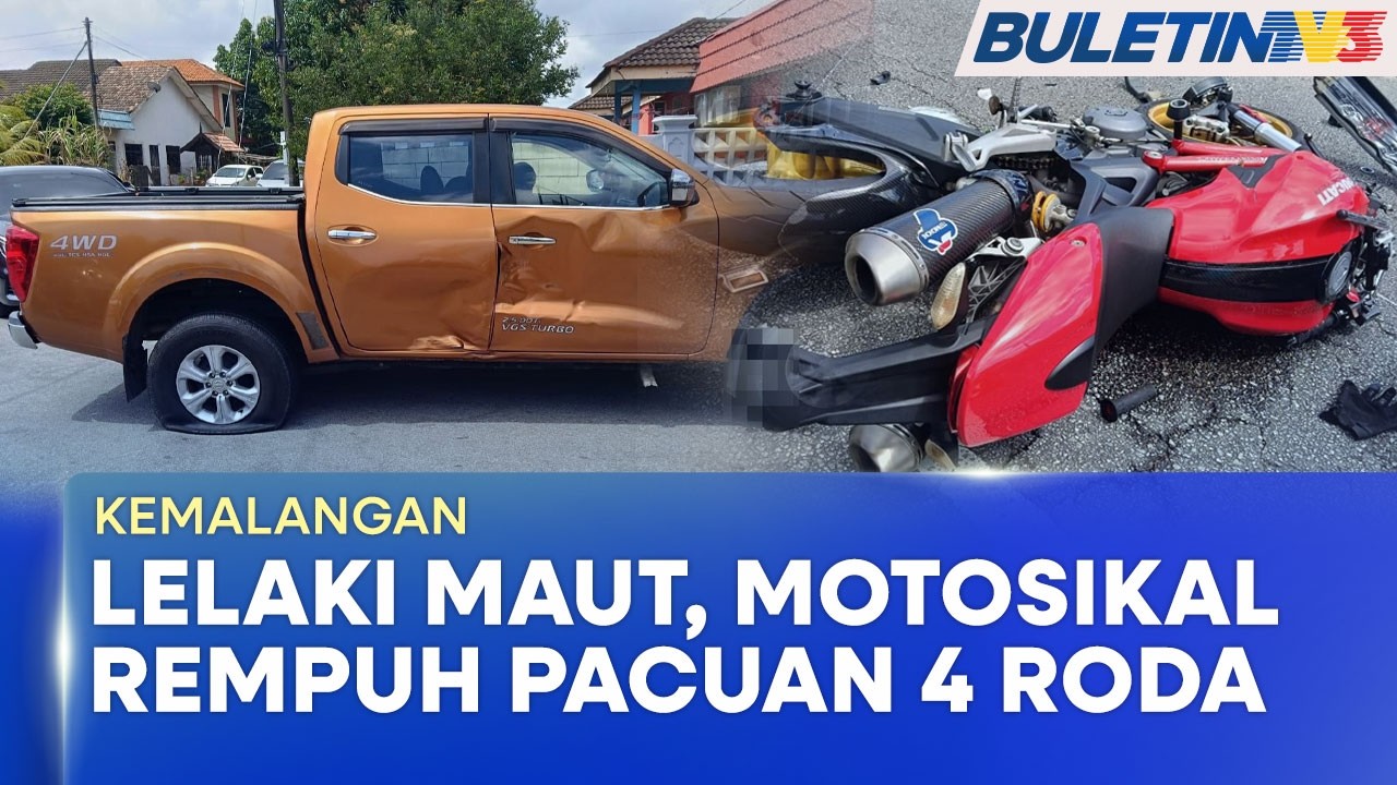 KEMALANGAN | Penunggang Motosikal Berkuasa Tinggi Maut Rempuh Pacuan Empat Roda