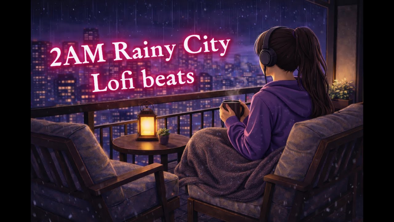 2AM Rainy City ☔ — Lo-Fi Beats to Study & Relax | Moon Music 93🌙