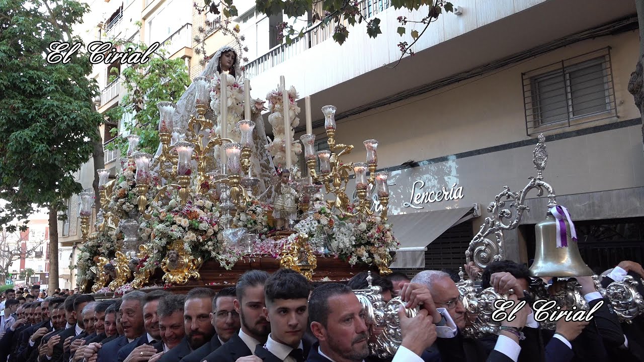 VIRGEN DEL ROCIO CORONADA PENTECOSTES MALAGA 2022 RECORRIDO COMPLETO 4K