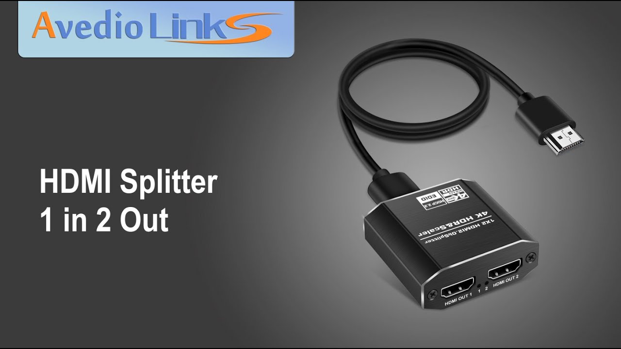 Avedio Links--FERRISA HDMI Splitter 1 in 2 Out, 1x2 HDMI 2.0b Splitter