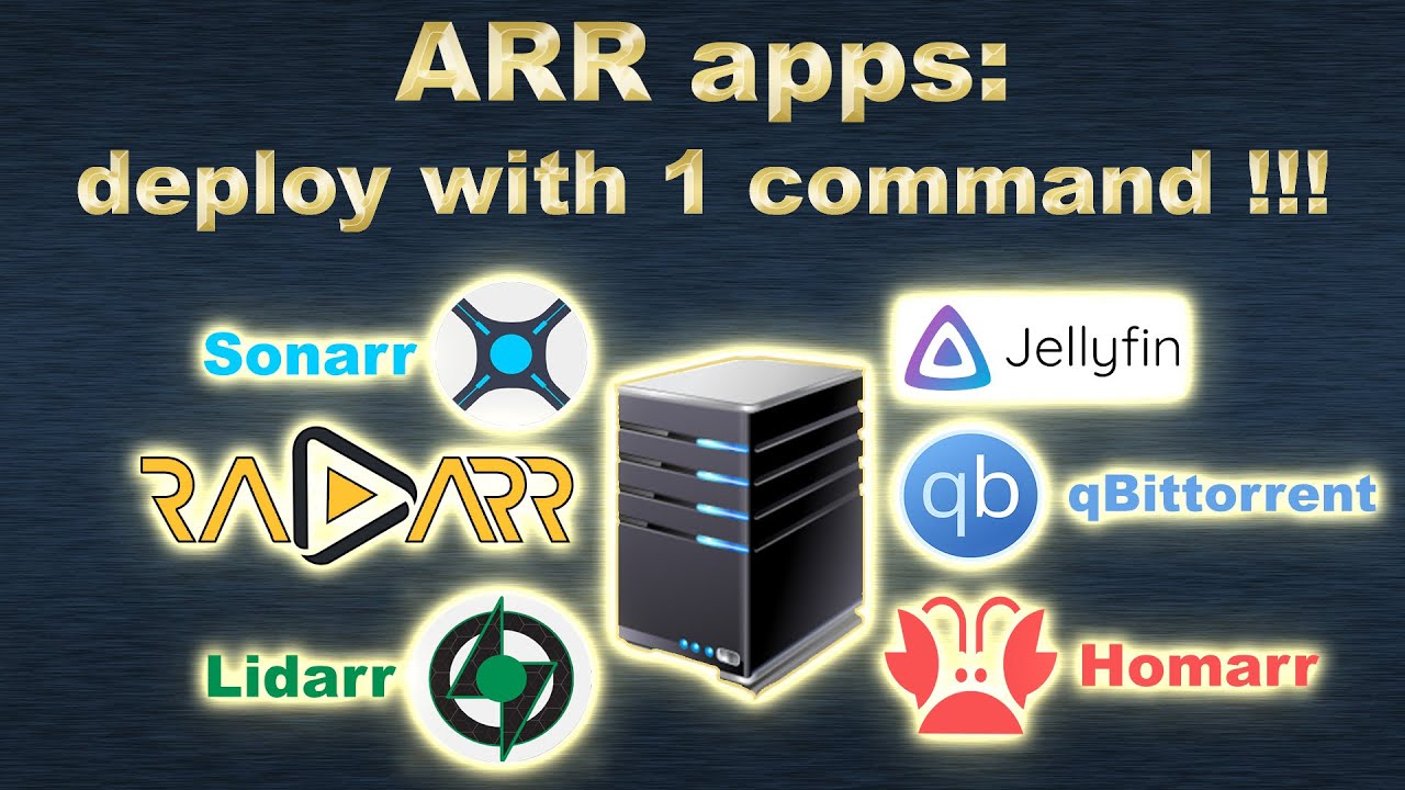Разверните стек ARR с помощью qBittorrent и Jellyfin всего одной командой! (+ пошаговая настройка)