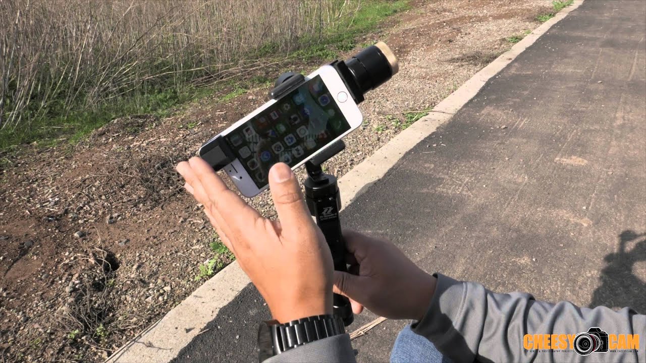 Zhiyun Z1-Smooth-C 3 Axis Smart Phone Gimbal test with Moondog Labs Anamorphic iPhone Lens