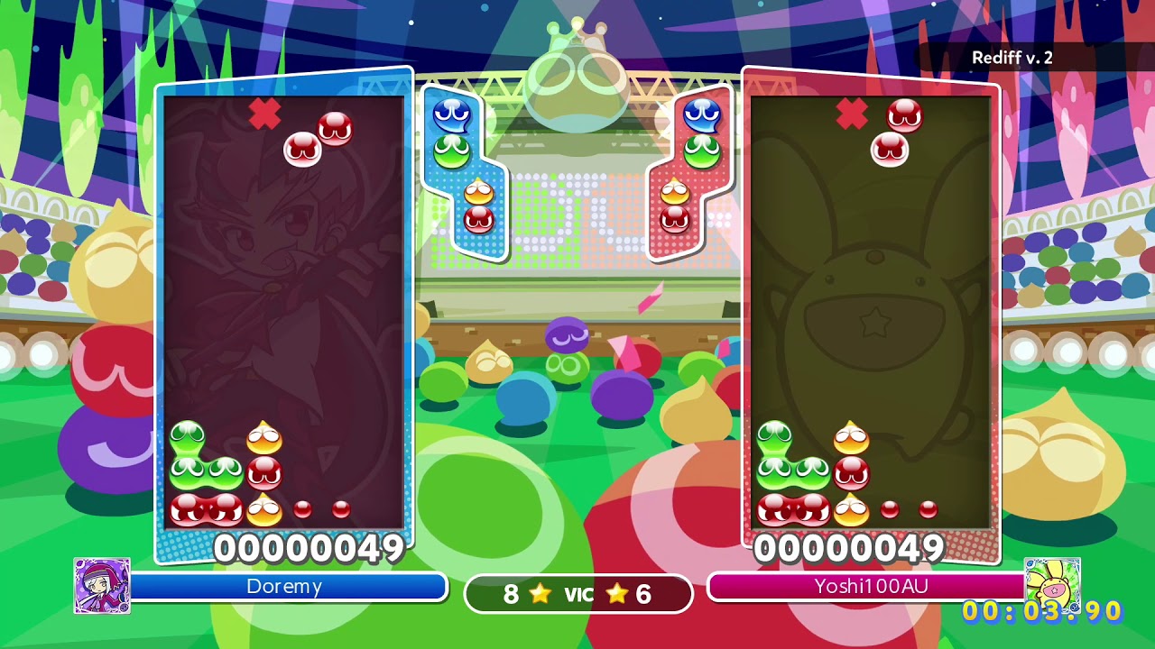 [Puyo Puyo Champions] Free Play Match: Doremy vs. Yoshi100AU (06-12-2019, Switch)