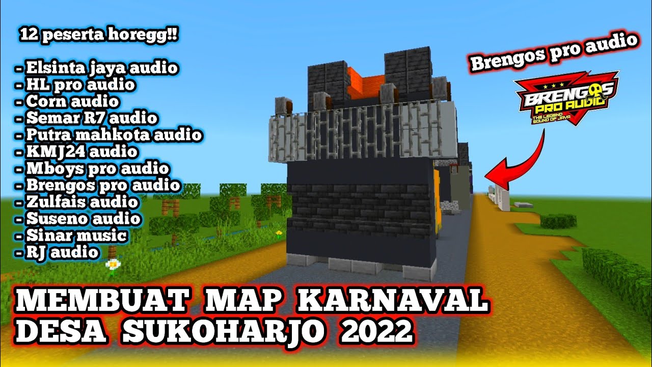 Comeback‼️Berhasil Membuat map karnaval desa Sukoharjo 2022 di Minecraft 