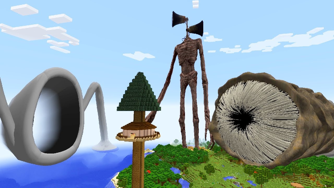 Как выжить в Minecraft, спасаясь от Сиреноголового, Песчаного червя и Морского Пожирателя — Геймплей