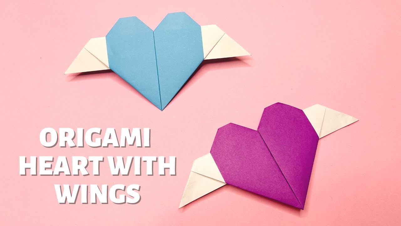 Origami Heart With Wings | Valentine's Day Crafts