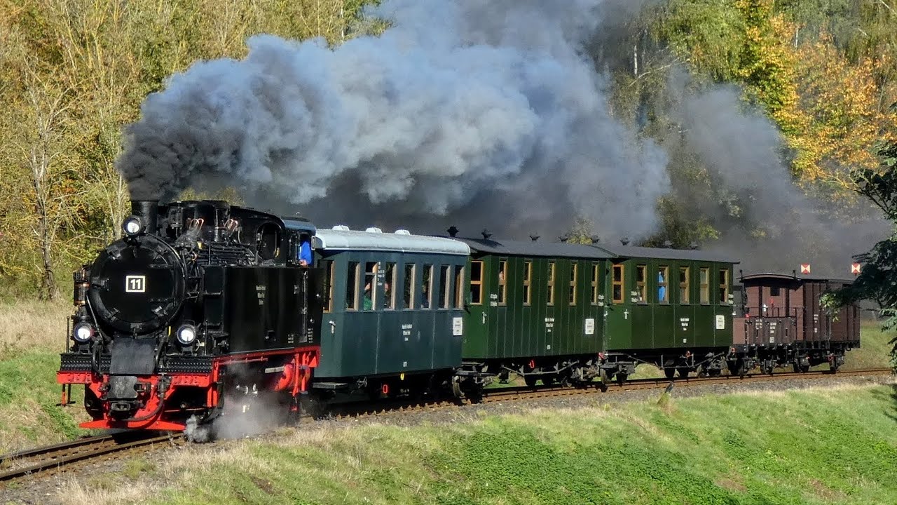 Eisenbahnwochenende bei der Mansfelder Bergwerksbahn - Lok 11, 33 und Gastlok 99 4652