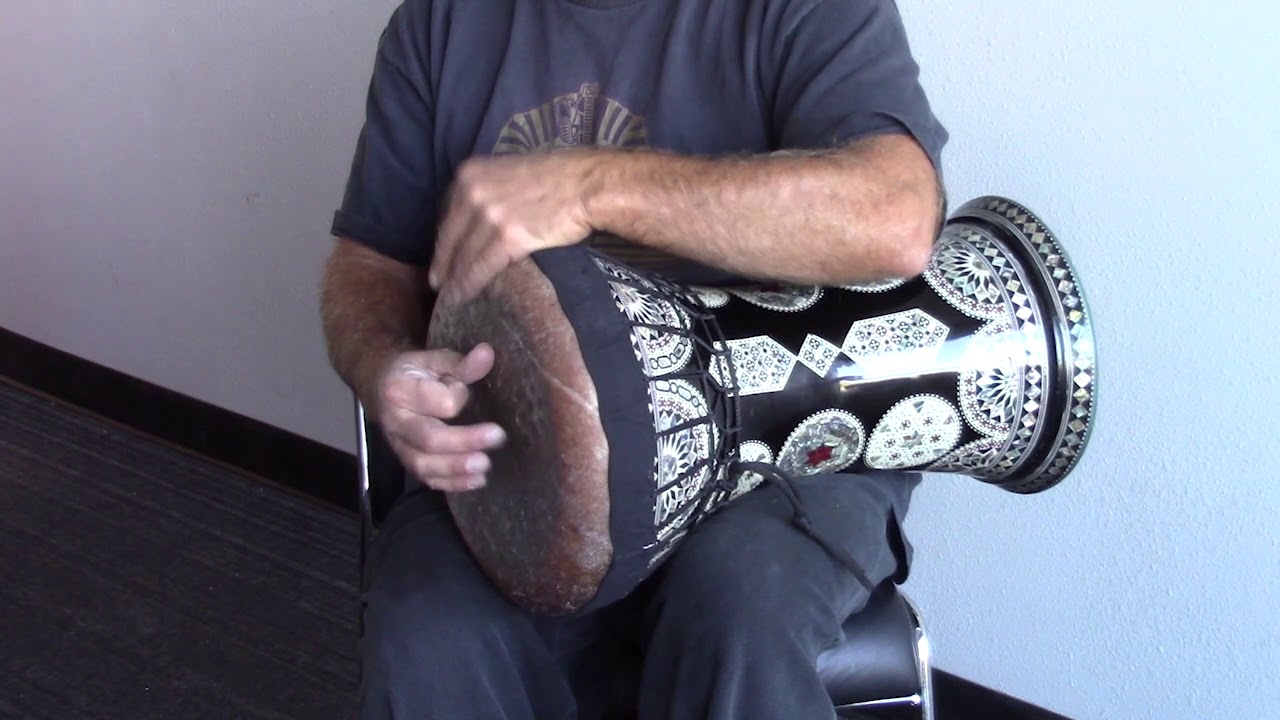 AMAZING SOUND! Gawharet El Fan - MOP Clay Darbuka Doumbek With Fish Skin Drum Head