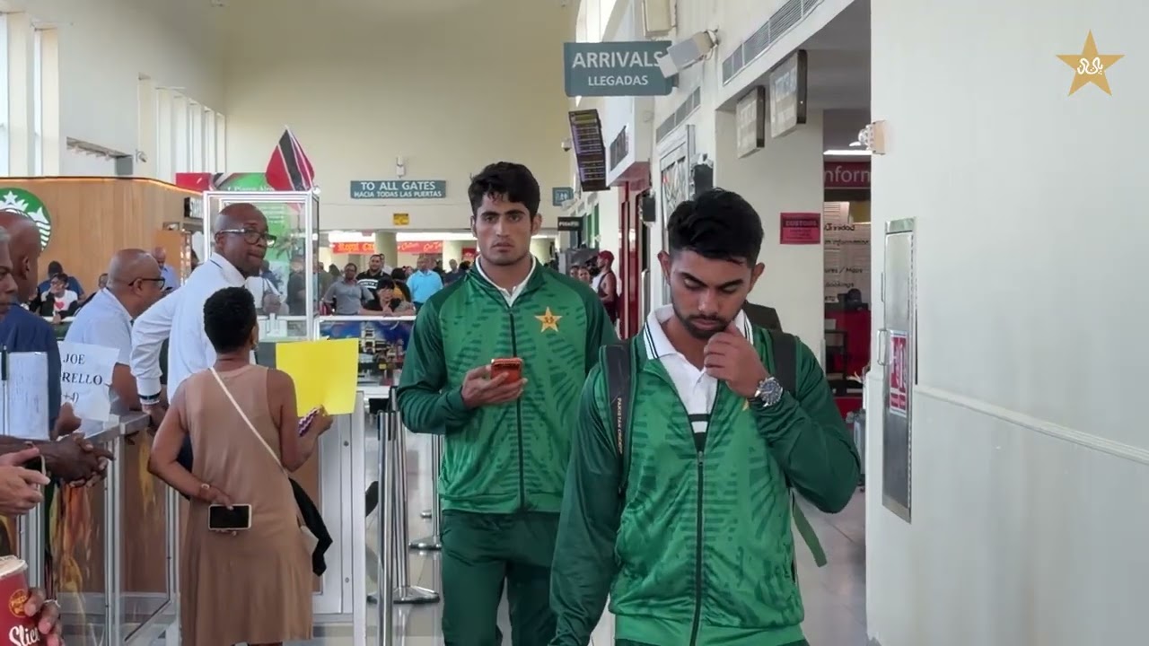 Pakistan Test Team Arrives in Trinidad and Tobago ahead of the series vs West Indies