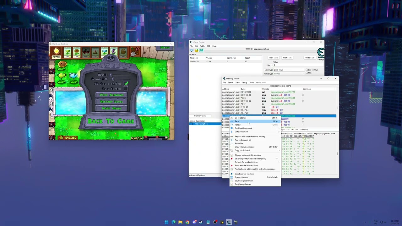 How to Hack Instant Cooldown in Plants vs Zombies Using Cheat Engine