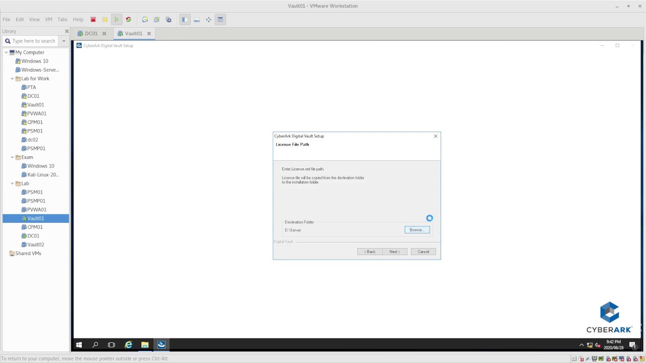 Installation of CyberArk Vault 11.2