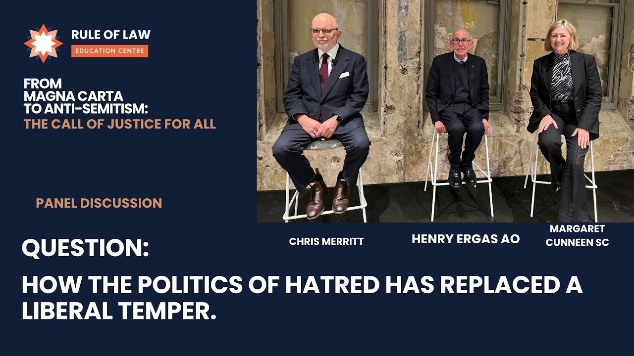 Henry Ergas AO Panel Discussion 4: Politics of Hatred