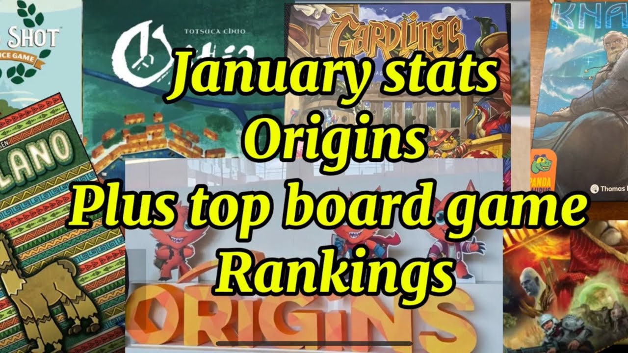 January board game stats plus game ranking 