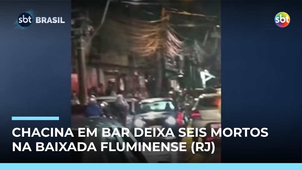 Chacina na Baixada Fluminense: Ataque a tiros deixa seis mortos em um bar| #SBTBrasil