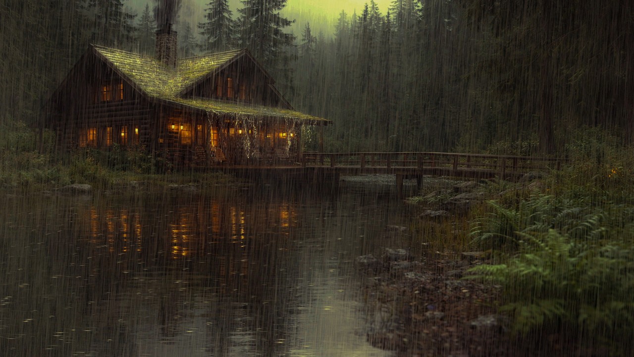Midnight Storm Deep in the Forest 🌩️ Relaxing Rain & Thunder for Sleeping Fast