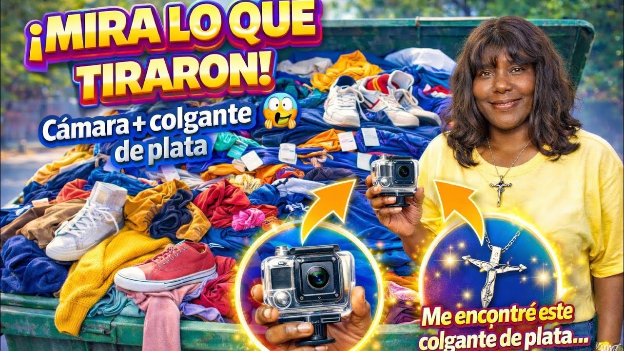 ¡NO PUEDO CREER LO QUE ENCONTRÉ EN LA BASURA! CAMARA MAS COLGANTE DE PLATA😱