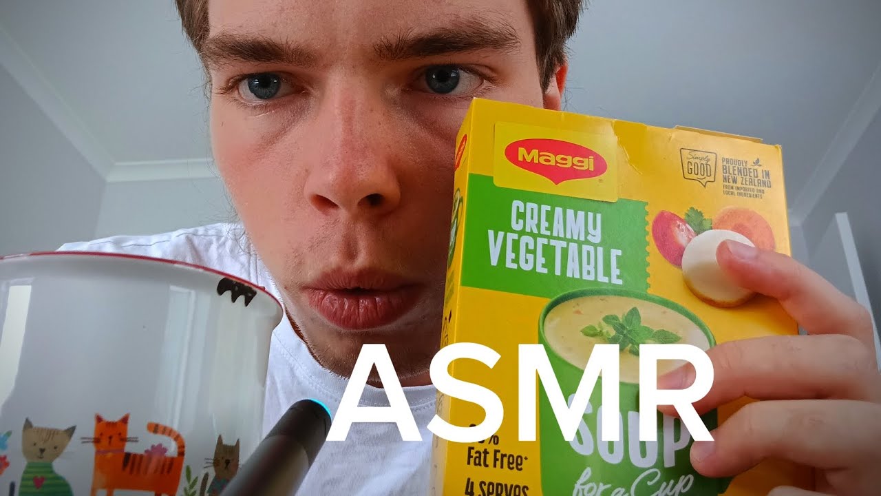 ASMR Having Soup And Tapping Sounds No Talking (ASMR)
