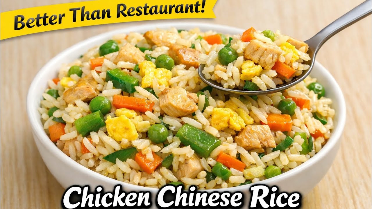 Restaurant Style Chicken Chinese Chawal Recipe | Easy Homemade Fried Rice #cooking #shorts  #short 