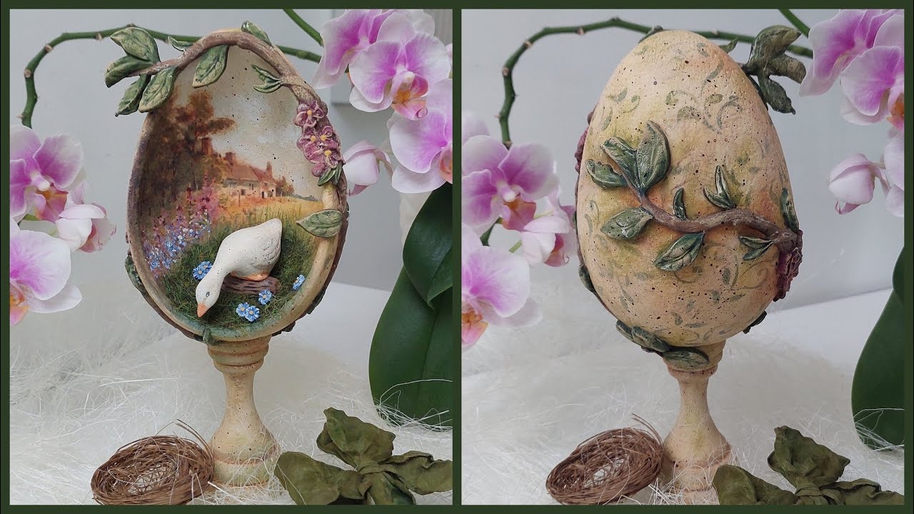 DIY Easter Egg Crafting: a Unique Egg with Goose Motif - Step-by-Step Tutorial #EasterEgg #Handmade