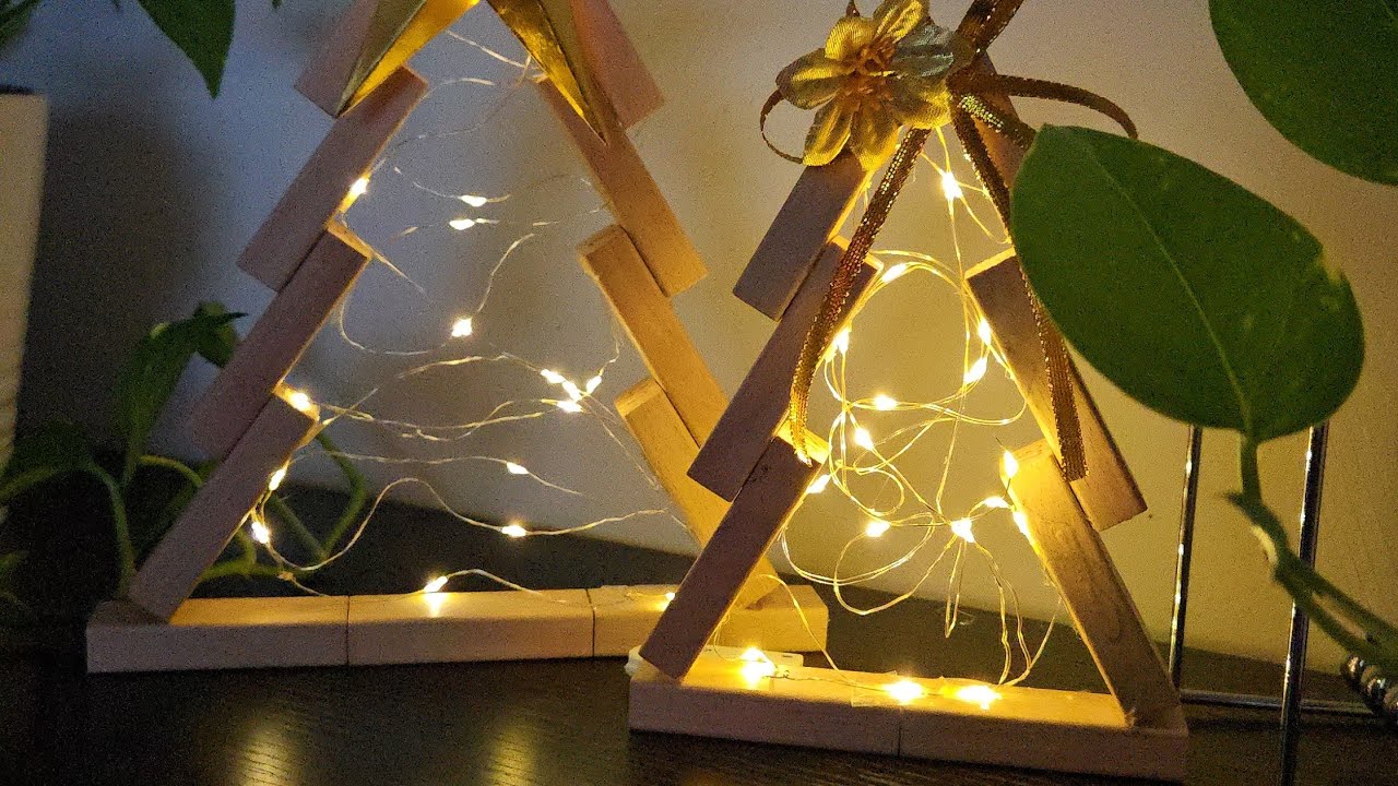 jenga blocks table top Christmas tree, diy, crafts, tabletop decoration, Christmas decoration ideas.