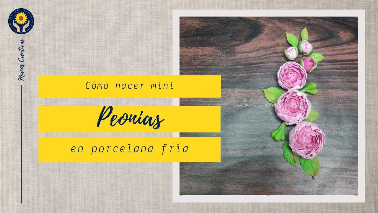 Cómo hacer Peonias en porcelana fría | Escuela Manos Creativas
