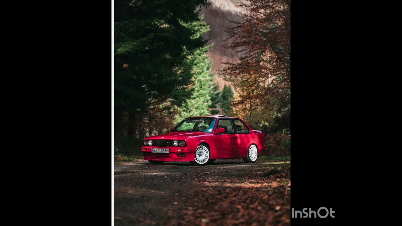 Old BMW car in red colour❤️